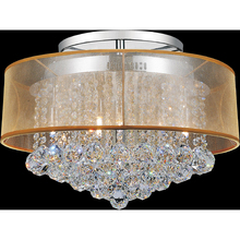 CWI Lighting 5062C20C (Clear + G) - Radiant 9 Light Drum Shade Flush Mount With Chrome Finish